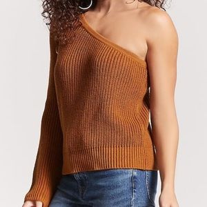 one shoulder knit sweater🔴
